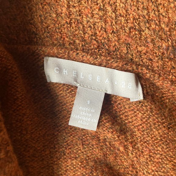 Burnt Orange Turtleneck/Cowl Neck Sweater - size S - Picture 3 of 3